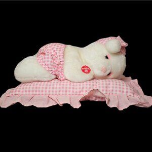 Goffa Teddy Bear Pink‎ PJ Bedtime Baby Pillow Laying Plush Soft Prayer WORKS